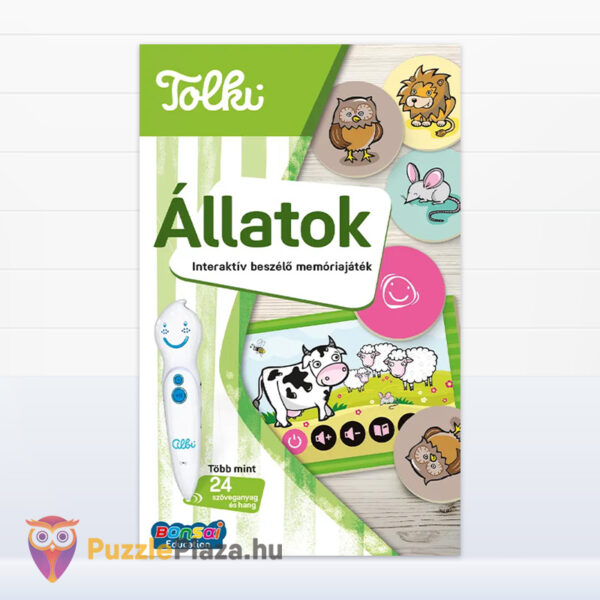 Tolki memóriajáték: Állatok, interaktív beszélő oktatójáték doboza előről
