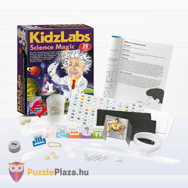 Tudományos varázslat készlet tartalma, 20 szórakoztató trükkel (4M)