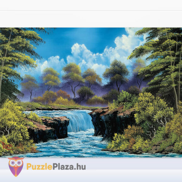 Bob Ross: Vízesés a tisztáson, 1000 db-os puzzle képe (Schmidt, Waterfall in the glade, 57538)