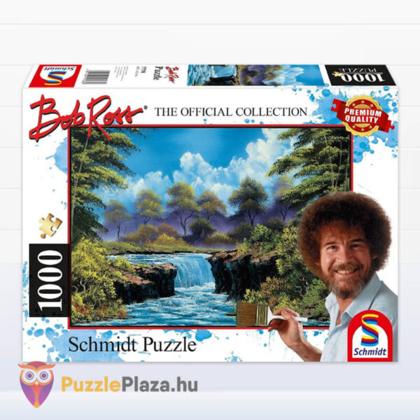 Bob Ross: Vízesés a tisztáson, 1000 db-os puzzle (Schmidt, Waterfall in the glade, 57538)