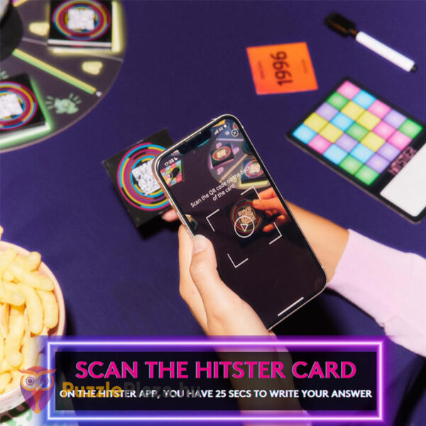Hitster: Bingo társasjáték, scannelés közben