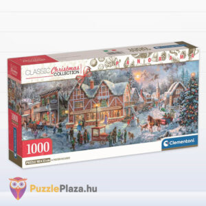 Karácsonyi készülődés, 1000 db-os panoráma puzzle (Clementoni Christmas Collection, 39927)