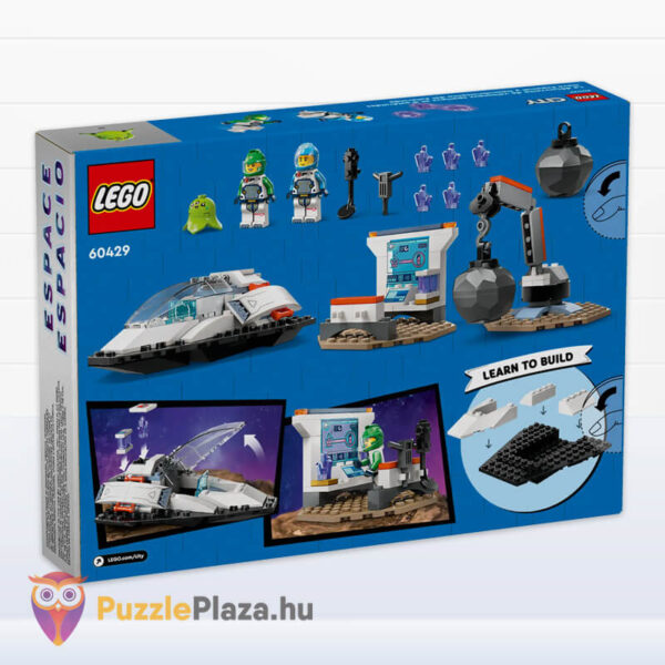 Lego City Space 60429: Űrhajó és aszteroidák felfedezése (doboza hátulról)