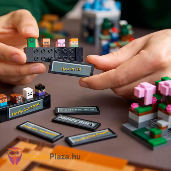 Lego Minecraft: A barkácsasztal felirata (21265)