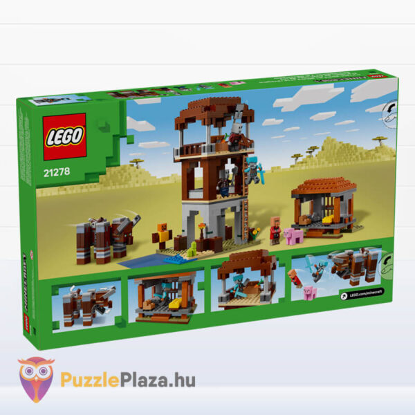 Lego Minecraft: A fosztogató őrtorony és a romboló doboza hátulról (21278)
