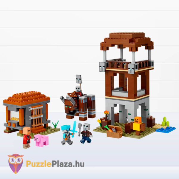 Lego Minecraft: A fosztogató őrtorony és a romboló tartalma (21278)