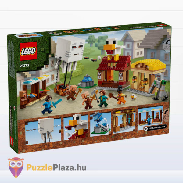 Lego Minecraft: A szellemléghajó és falutámadás doboza, hátulról (21273)