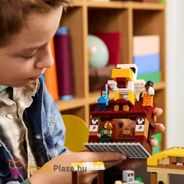 Lego Minecraft: A szellemléghajó és falutámadás, építés közben (21273)