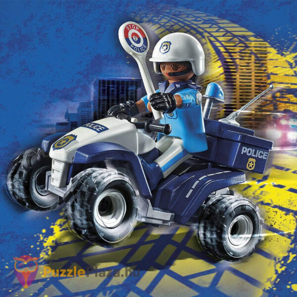 Playmobil: Lendkerekes rendőr Speed Quad akcióban (City Action, 71092)