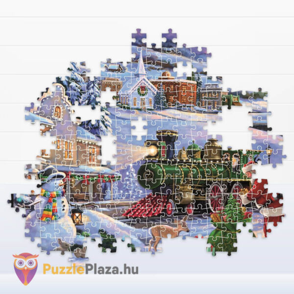 Télapó karácsonyi ajándékvonata, 500 db-os puzzle részlete (Clementoni Christmas Collection, 35566)