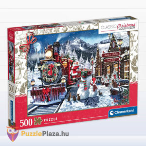 Mikulás és a karácsonyi vonat, 500 db-os puzzle (Clementoni Classic Christmas Collection, 81502)